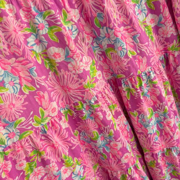Lilly Pulitzer Jodee Swing Dress XXS NWOT Amythest Moms the Word Floral Tiered - Picture 7 of 10